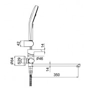 Смеситель для ванны Gappo G2203-8