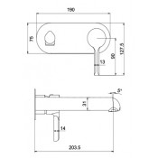 Встраиваемый смеситель для раковины Gappo G1003-28 Встраиваемый смеситель для раковины Gappo G1003-28