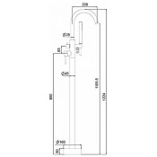 Смеситель напольный для ванны Gappo G3099
