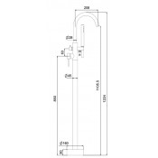 Смеситель напольный для ванны Gappo G3099