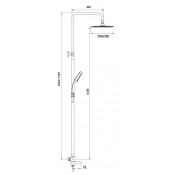 Душевая стойка Gappo G2499-40 с термостатом, сатин