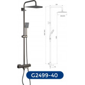Душевая стойка Gappo G2499-40 с термостатом, сатин