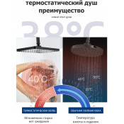 Душевая стойка Gappo G2499-40 с термостатом, сатин