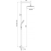 Душевая стойка Gappo G2499-40 с термостатом, сатин