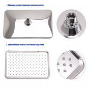 Душевая стойка gappo G2491-50 с термостатом Душевая стойка gappo G2491-50 с термостатом