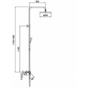 Душевая стойка gappo G2495-79 с термостатом, оружейная сталь Душевая стойка gappo G2495-79 с термостатом, оружейная сталь