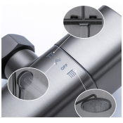 Душевая стойка gappo G2495-79 с термостатом, оружейная сталь Душевая стойка gappo G2495-79 с термостатом, оружейная сталь