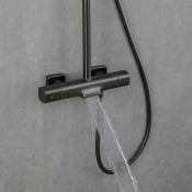 Душевая стойка gappo G2495-79 с термостатом, оружейная сталь Душевая стойка gappo G2495-79 с термостатом, оружейная сталь