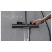 Душевая стойка gappo G2495-79 с термостатом, оружейная сталь Душевая стойка gappo G2495-79 с термостатом, оружейная сталь