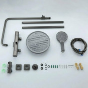 Душевая стойка gappo G2495-79 с термостатом, оружейная сталь Душевая стойка gappo G2495-79 с термостатом, оружейная сталь