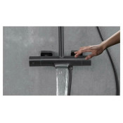 Душевая стойка gappo G2495-79 с термостатом, оружейная сталь Душевая стойка gappo G2495-79 с термостатом, оружейная сталь