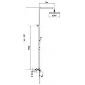 Душевая стойка gappo G2495-76 с термостатом