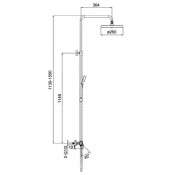 Душевая стойка gappo G2495-76 с термостатом