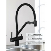 Смеситель для кухни Gappo G4398-86 с подключением фильтра питьевой воды, черный латунь Смеситель для кухни Gappo G4398-86 с подключением фильтра питьевой воды, черный латунь