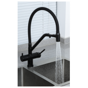 Смеситель для кухни Gappo G4398-86 с подключением фильтра питьевой воды, черный латунь Смеситель для кухни Gappo G4398-86 с подключением фильтра питьевой воды, черный латунь