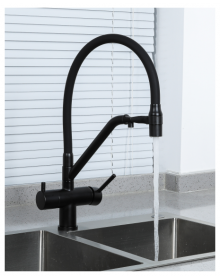 Смеситель для кухни Gappo G4398-86 с подключением фильтра питьевой воды, черный латунь Смеситель для кухни Gappo G4398-86 с подключением фильтра питьевой воды, черный латунь