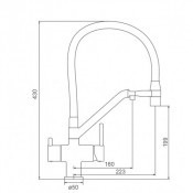 Смеситель для кухни Gappo G4398-89 с подключением фильтра питьевой воды, черный/оружейная сталь Смеситель для кухни Gappo G4398-89 с подключением фильтра питьевой воды, черный/оружейная сталь