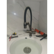 Смеситель для кухни Gappo G4398-89 с подключением фильтра питьевой воды, черный/оружейная сталь Смеситель для кухни Gappo G4398-89 с подключением фильтра питьевой воды, черный/оружейная сталь