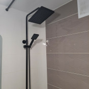 Душевая стойка Frap F24007-6 с термостатом, черный