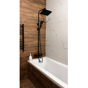 Душевая стойка Frap F24007-6 с термостатом, черный