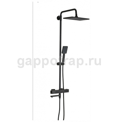 Душевая стойка Frap F24007-6 с термостатом, черный