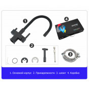 Смеситель для кухни Gappo G4395-36 с подключением фильтра, черный Смеситель для кухни Gappo G4395-36 с подключением фильтра, черный