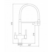Смеситель для кухни Gappo G4395-50 с подключением фильтра, черный хром Смеситель для кухни Gappo G4395-50 с подключением фильтра, черный хром