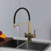 Смеситель для кухни Gappo G4395-53 с подключением фильтра, черрный/золото Смеситель для кухни Gappo G4395-53 с подключением фильтра, черрный/золото