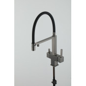 Смеситель для кухни Gappo G4395-59 с подключением фильтра, оружейная сталь/черный Смеситель для кухни Gappo G4395-59 с подключением фильтра, оружейная сталь/черный