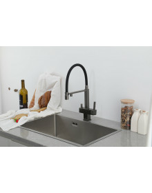Смеситель для кухни Gappo G4395-59 с подключением фильтра, оружейная сталь/черный Смеситель для кухни Gappo G4395-59 с подключением фильтра, оружейная сталь/черный