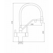 Смеситель для кухни Gappo G4395-63 с подключением фильтра, белый/золото Смеситель для кухни Gappo G4395-63 с подключением фильтра, белый/золото