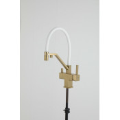 Смеситель для кухни Gappo G4395-63 с подключением фильтра, белый/золото Смеситель для кухни Gappo G4395-63 с подключением фильтра, белый/золото