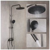 Душевая система Frap F24011-9, оружейная сталь