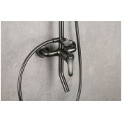 Душевая система Frap F24011-9, оружейная сталь