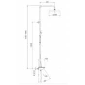 Душевая стойка Gappo G2495-86, черный