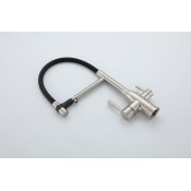 Смеситель для кухни Frap F4398-5 с подключением фильтра питьевой воды, черный/сатин