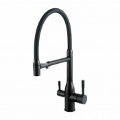 Смеситель для кухни Frap F4398-6 c подключением фильтра питьевой воды, черный