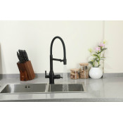 Смеситель для кухни Frap F4398-6 c подключением фильтра питьевой воды, черный