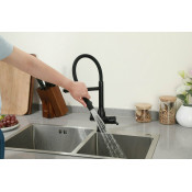 Смеситель для кухни Frap F4398-6 c подключением фильтра питьевой воды, черный