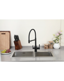 Смеситель для кухни Frap F4398-6 c подключением фильтра питьевой воды, черный