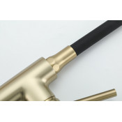 Смеситель для мойки Frap F4044-3 с гибким изливом, матовое золото/черный Смеситель для мойки Frap F4044-3 с гибким изливом, матовое золото/черный