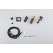 Смеситель Frap F7506-9 с гигиеническим душем, оружейная сталь