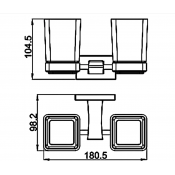 Стакан для зубных щеток Gappo G0708-9, оружейная сталь