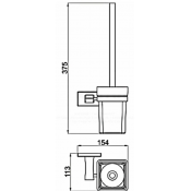 Ершик туалетный Gappo G0710-9, оружейная сталь
