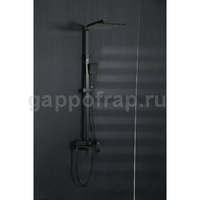 Душевая стойка Frap F24803-16 нержавеющая сталь, черный