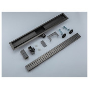 Душевой трап Gappo G87007-39 700х70, оружейная сталь