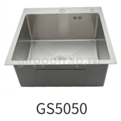 Мойка для кухни с коландером Gappo GS5050 0,8 мм 500x500x215 мм, сатин Мойка для кухни с коландером Gappo GS5050 0,8 мм 500x500x215 мм, сатин