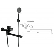 Смеситель Frap F20801-6 для душа с гигиенической лейкой, черный