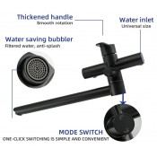 Смеситель Frap F20801-6 для душа с гигиенической лейкой, черный