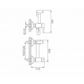 Смеситель Frap F7503-9 для душа с гигиенической лейкой, оружейная сталь